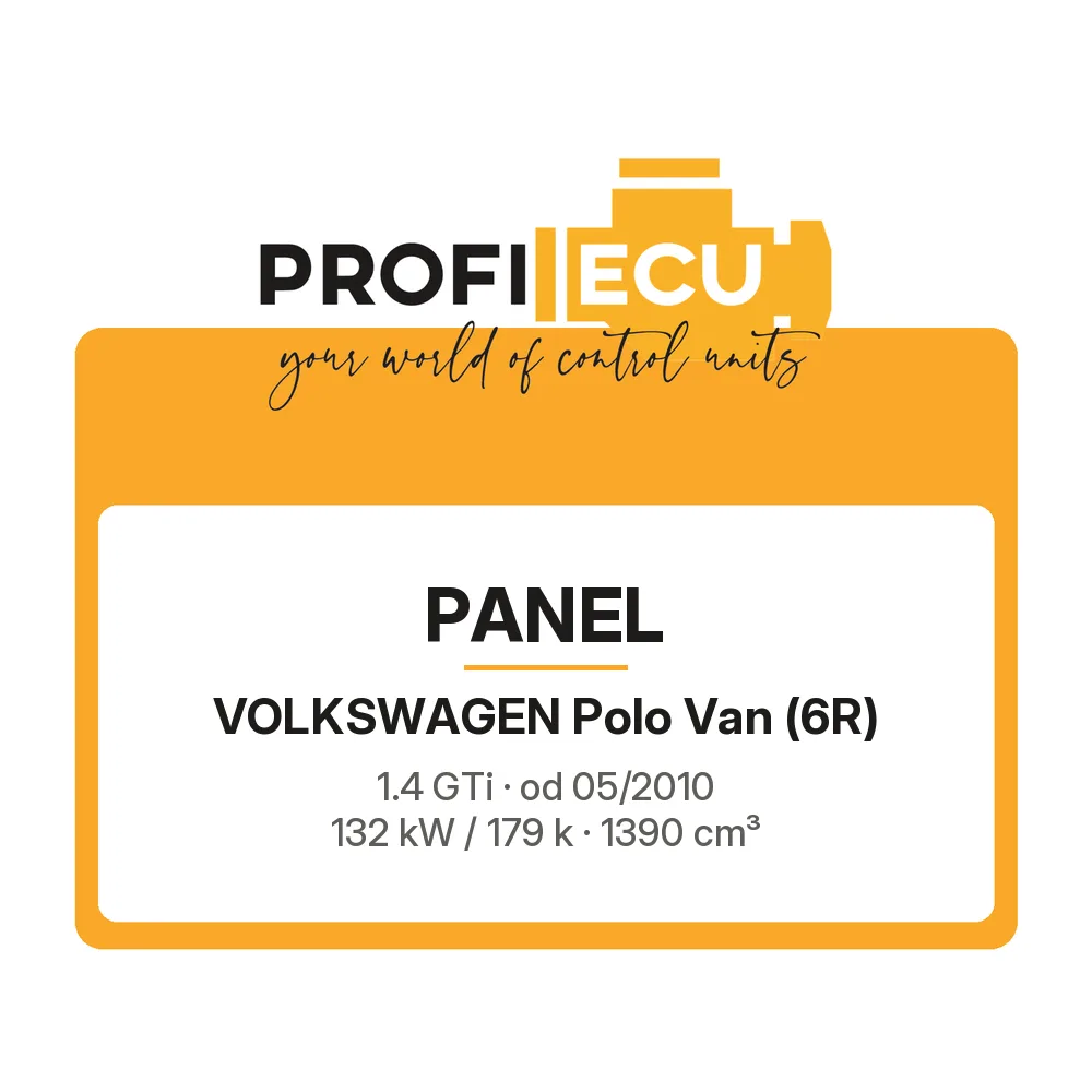 Etiketa ProfiECU: Panel pro Volkswagen Polo Van 1.4 GTi 132 kW