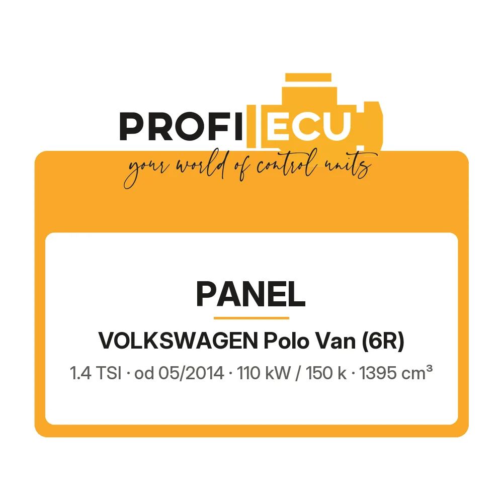 Etiketa ProfiECU: Panel pro Volkswagen Polo Van 1.4 TSI 110 kW