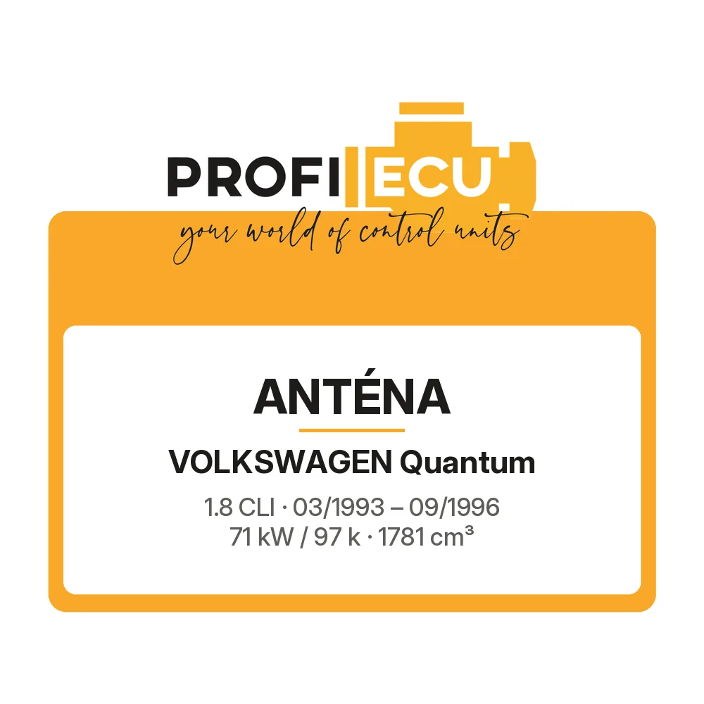 Etiketa ProfiECU: Anténa pro Volkswagen Quantum 1.8 CLI 71 kW