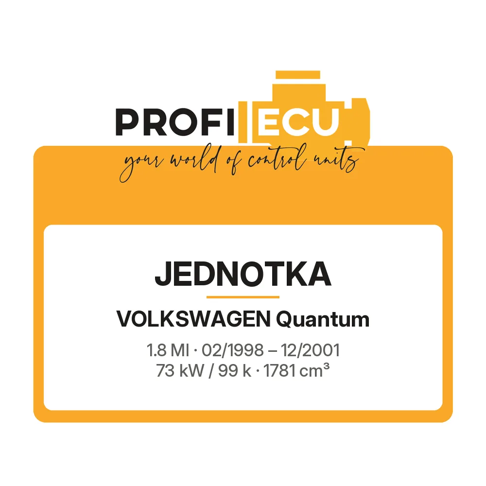 Etiketa ProfiECU: Jednotka pro Volkswagen Quantum 1.8 MI 73 kW