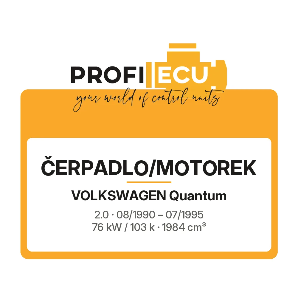 Etiketa ProfiECU: Čerpadlo/Motorek pro Volkswagen Quantum 2.0 76 kW
