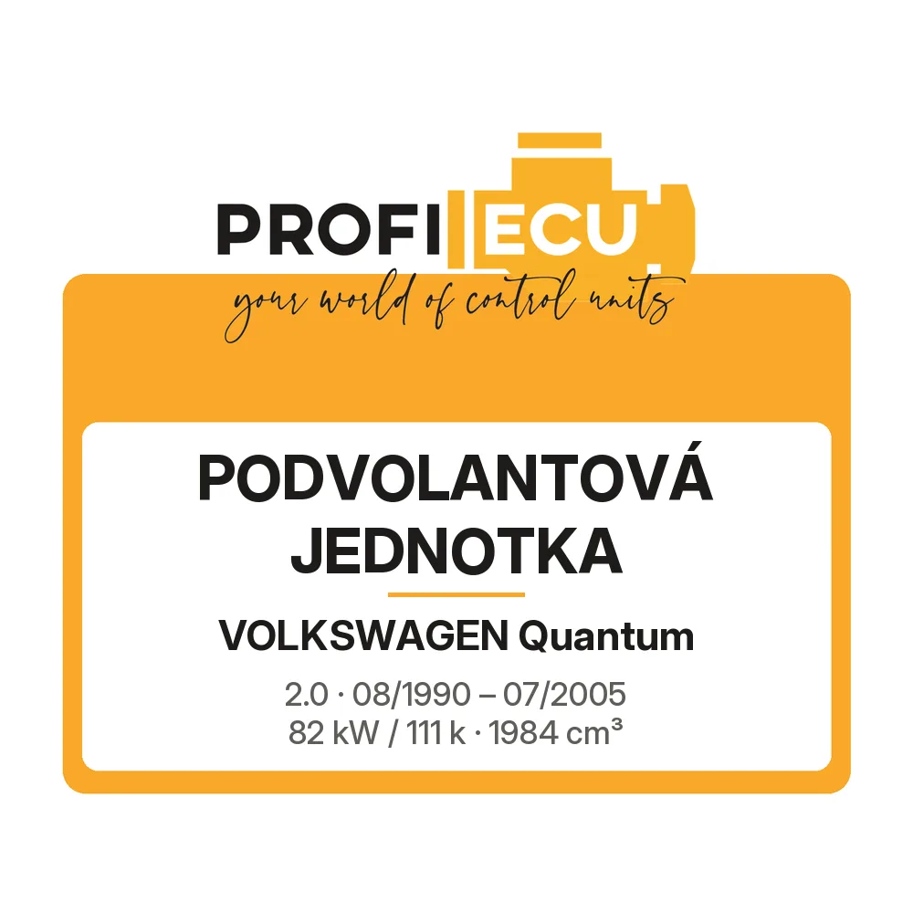 Etiketa ProfiECU: Podvolantová jednotka pro Volkswagen Quantum 2.0 82 kW