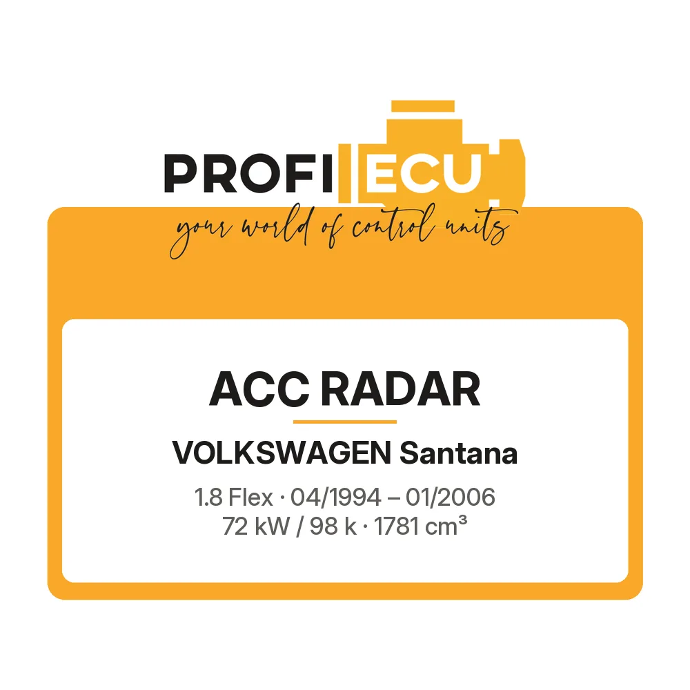 Etiketa ProfiECU: ACC Radar pro Volkswagen Santana 1.8 Flex 72 kW