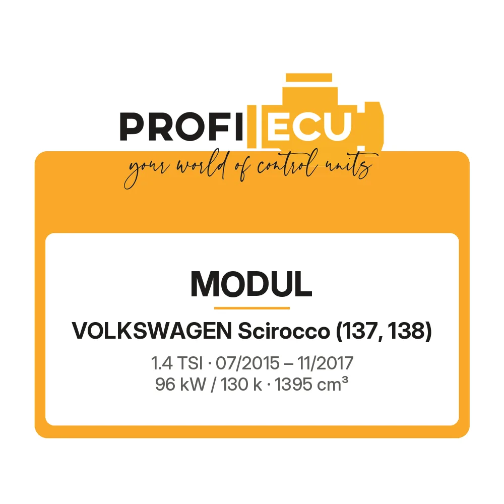 Etiketa ProfiECU: Modul pro Volkswagen Scirocco 1.4 TSI 96 kW