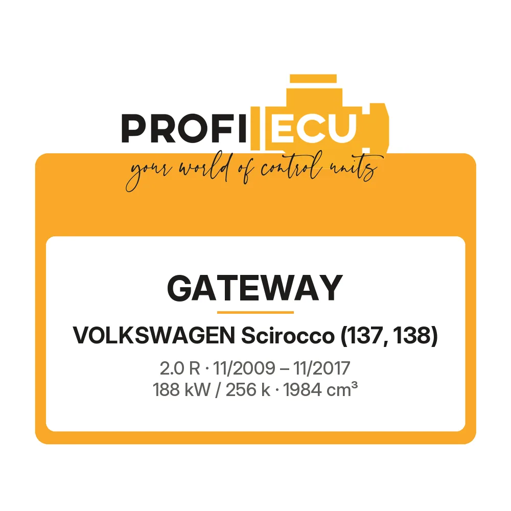 Etiketa ProfiECU: GATEWAY pro Volkswagen Scirocco 2.0 R 188 kW