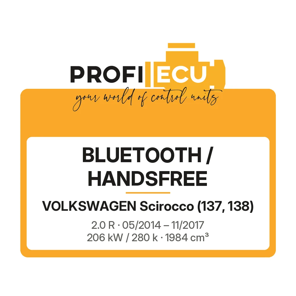 Etiketa ProfiECU: Bluetooth / Handsfree pro Volkswagen Scirocco 2.0 R 206 kW