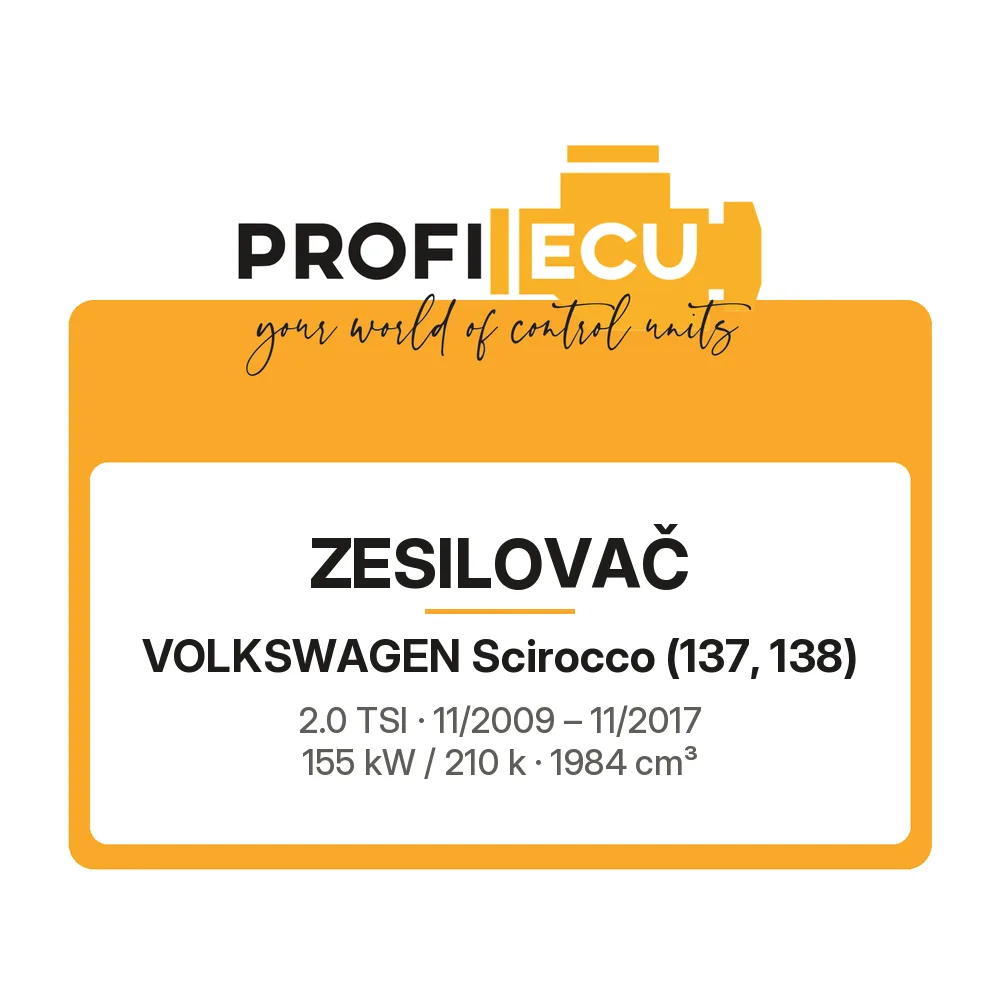 Etiketa ProfiECU: Zesilovač pro Volkswagen Scirocco 2.0 TSI 155 kW