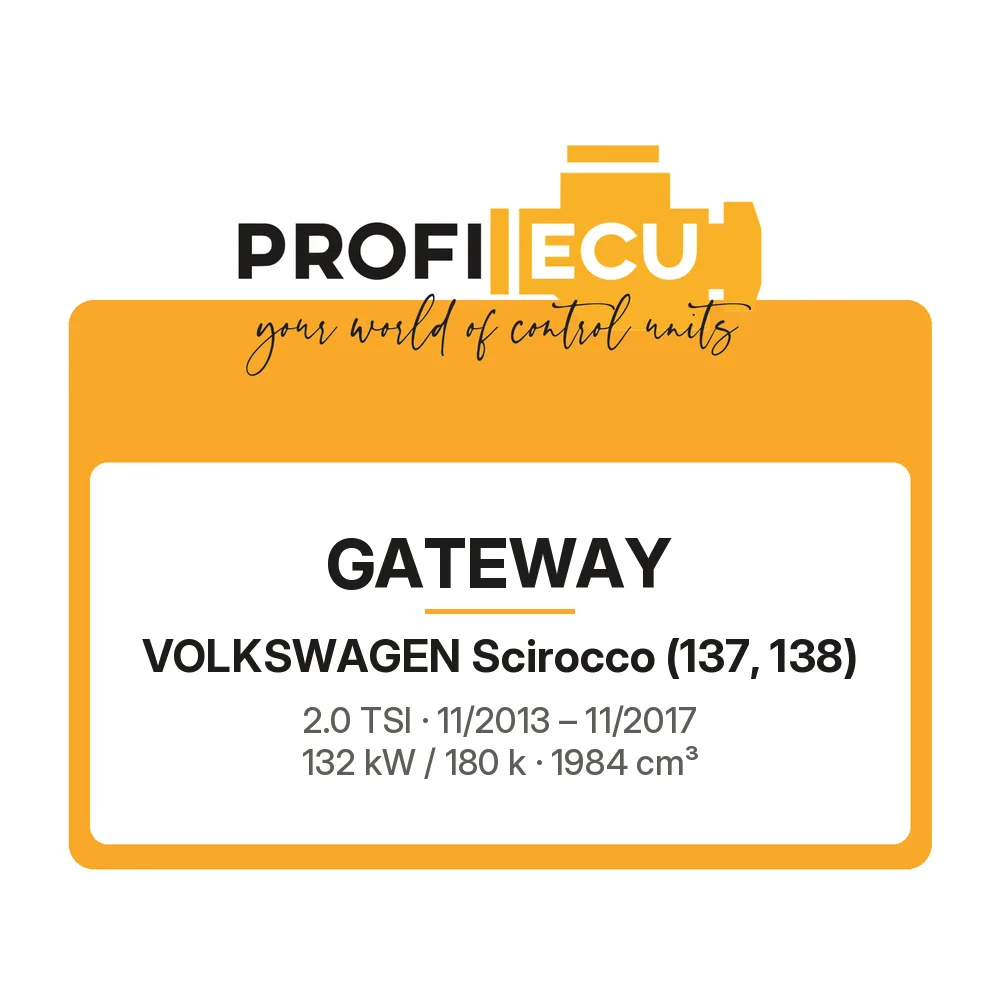 Etiketa ProfiECU: GATEWAY pro Volkswagen Scirocco 2.0 TSI 132 kW