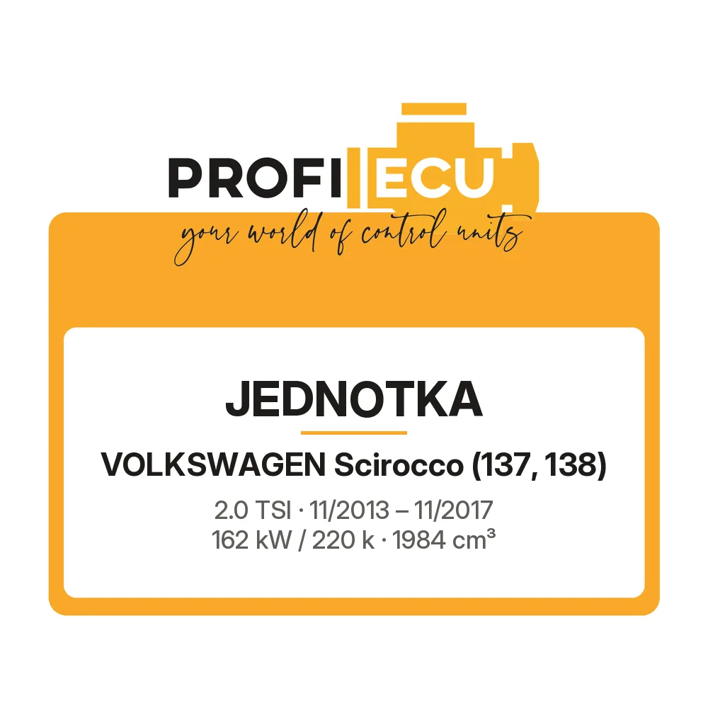 Etiketa ProfiECU: Jednotka pro Volkswagen Scirocco 2.0 TSI 162 kW