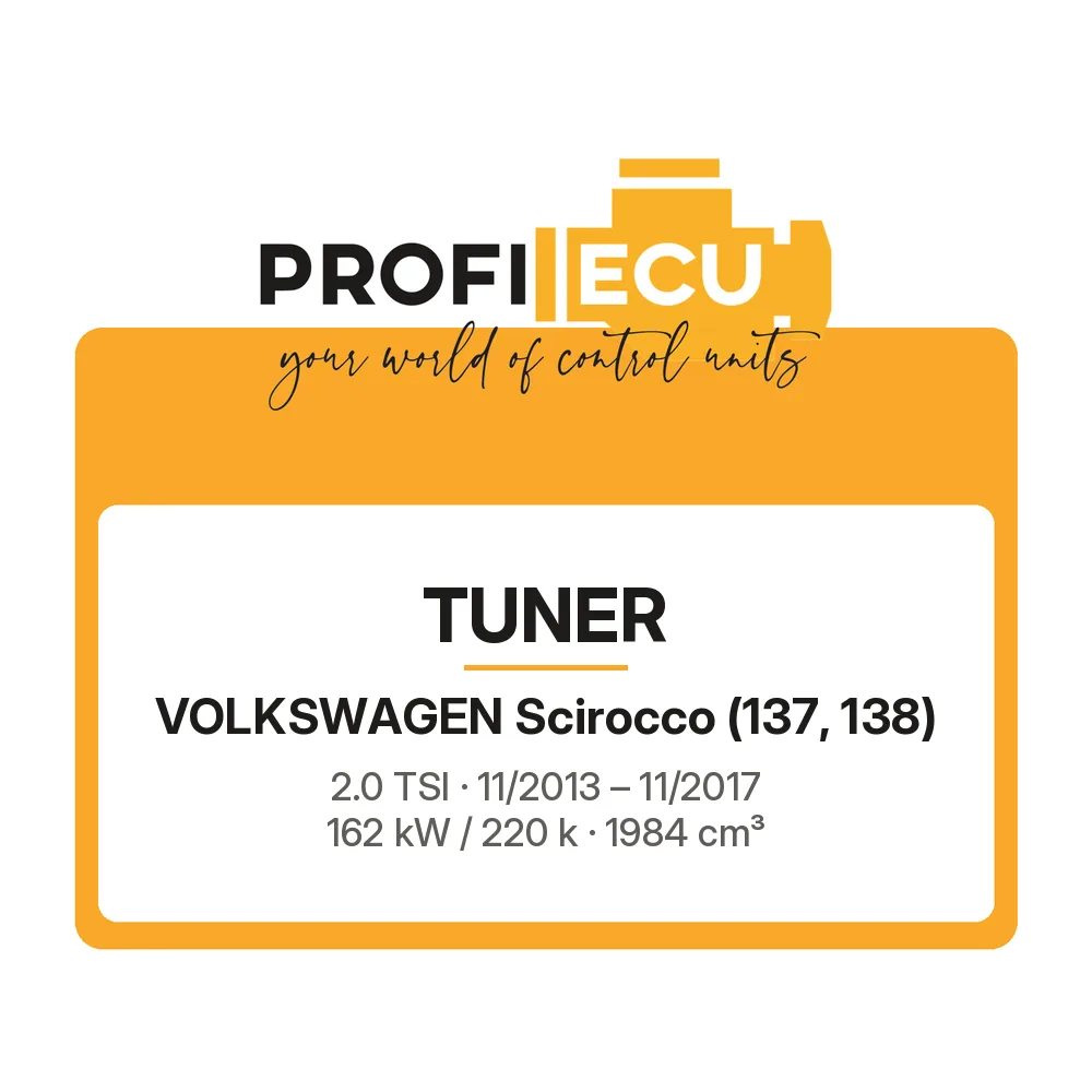 Etiketa ProfiECU: Tuner pro Volkswagen Scirocco 2.0 TSI 162 kW