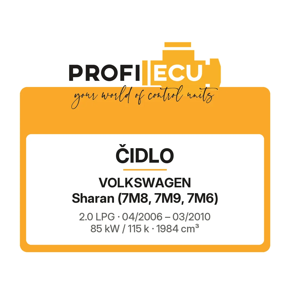Etiketa ProfiECU: Čidlo pro Volkswagen Sharan 2.0 LPG 85 kW