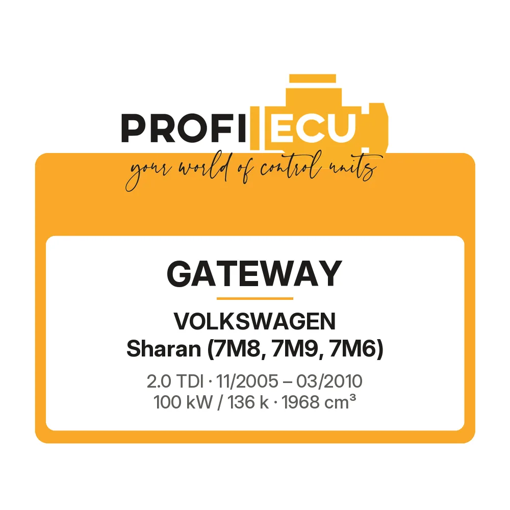 Etiketa ProfiECU: GATEWAY pro Volkswagen Sharan 2.0 TDI 100 kW