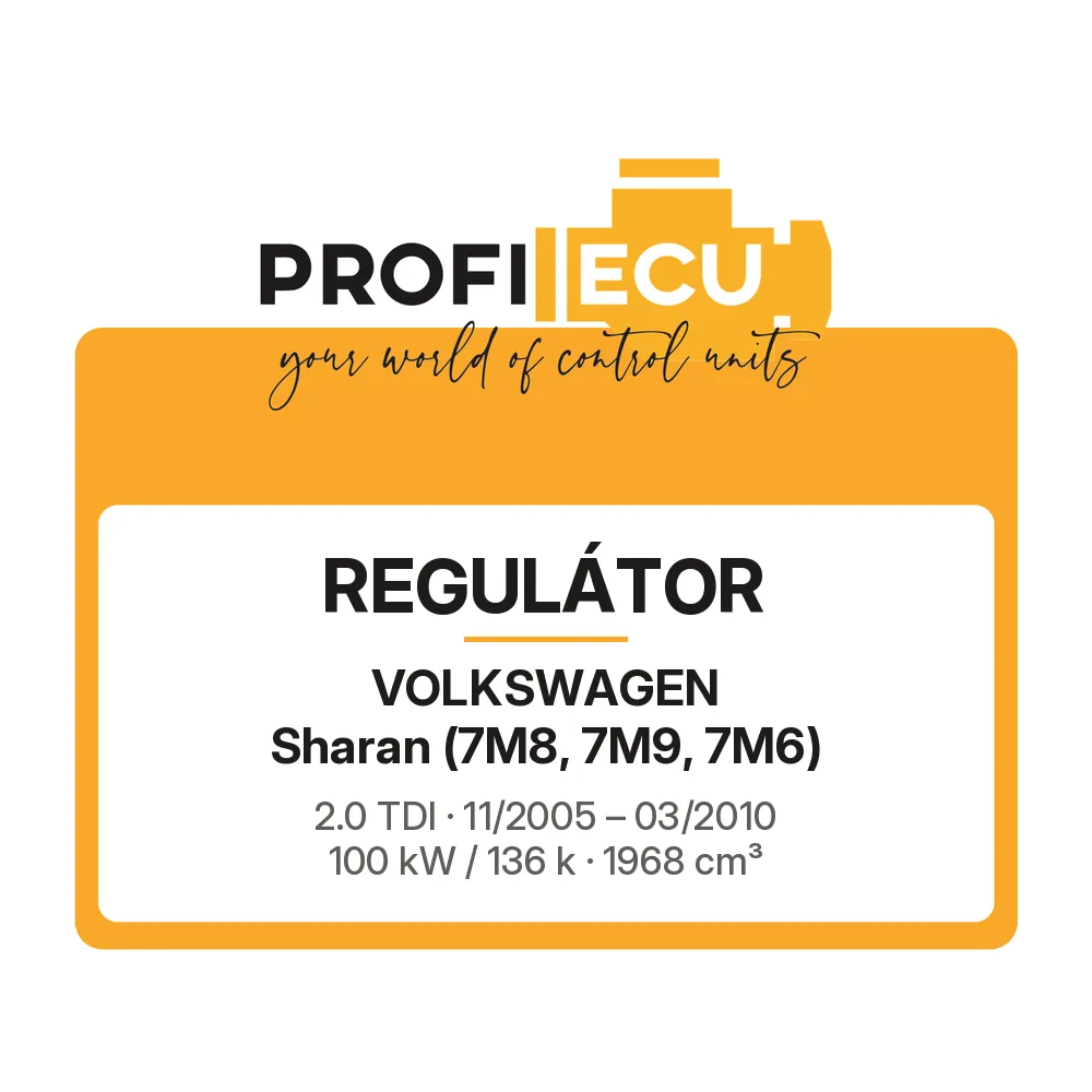 Etiketa ProfiECU: Regulátor pro Volkswagen Sharan 2.0 TDI 100 kW