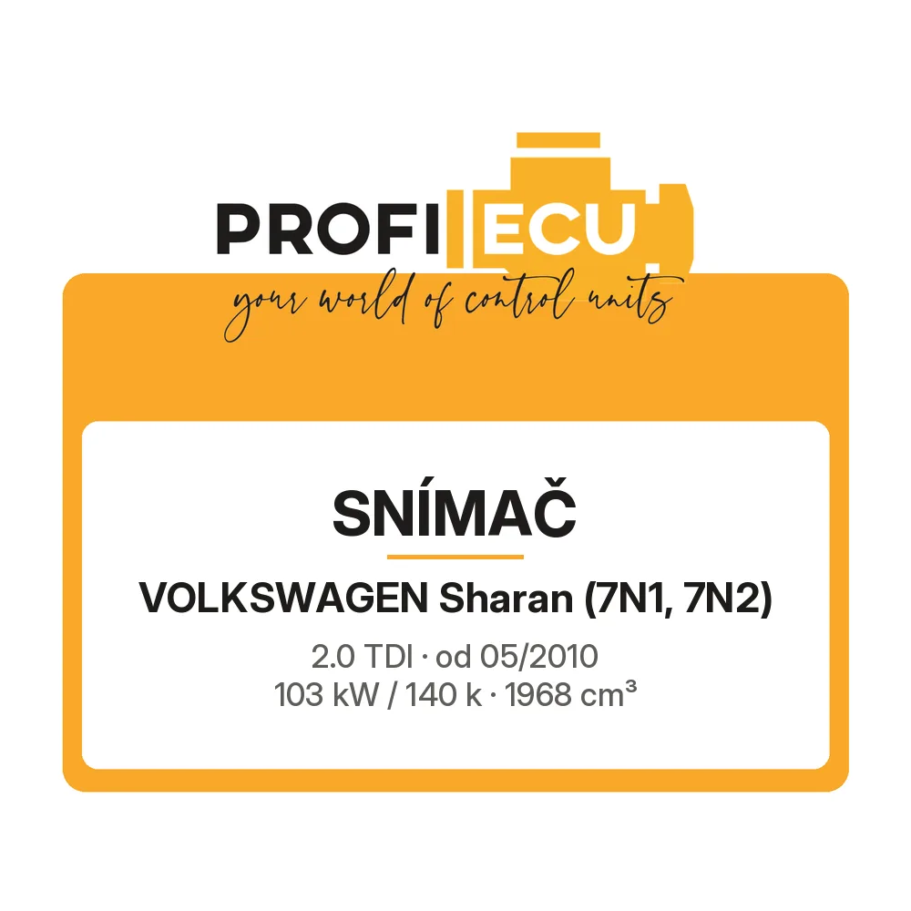 Etiketa ProfiECU: Snímač pro Volkswagen Sharan 2.0 TDI 103 kW