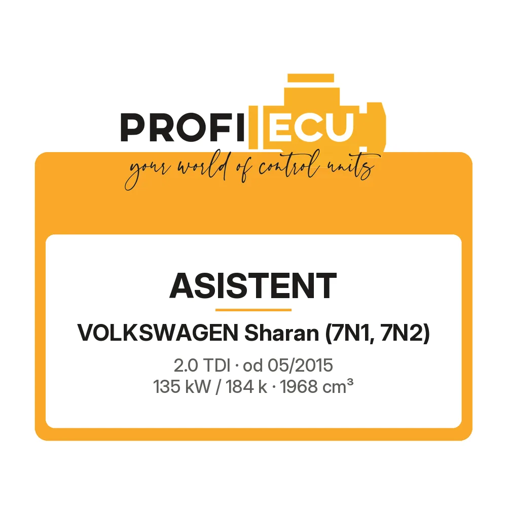 Etiketa ProfiECU: ASISTENT pro Volkswagen Sharan 2.0 TDI 135 kW