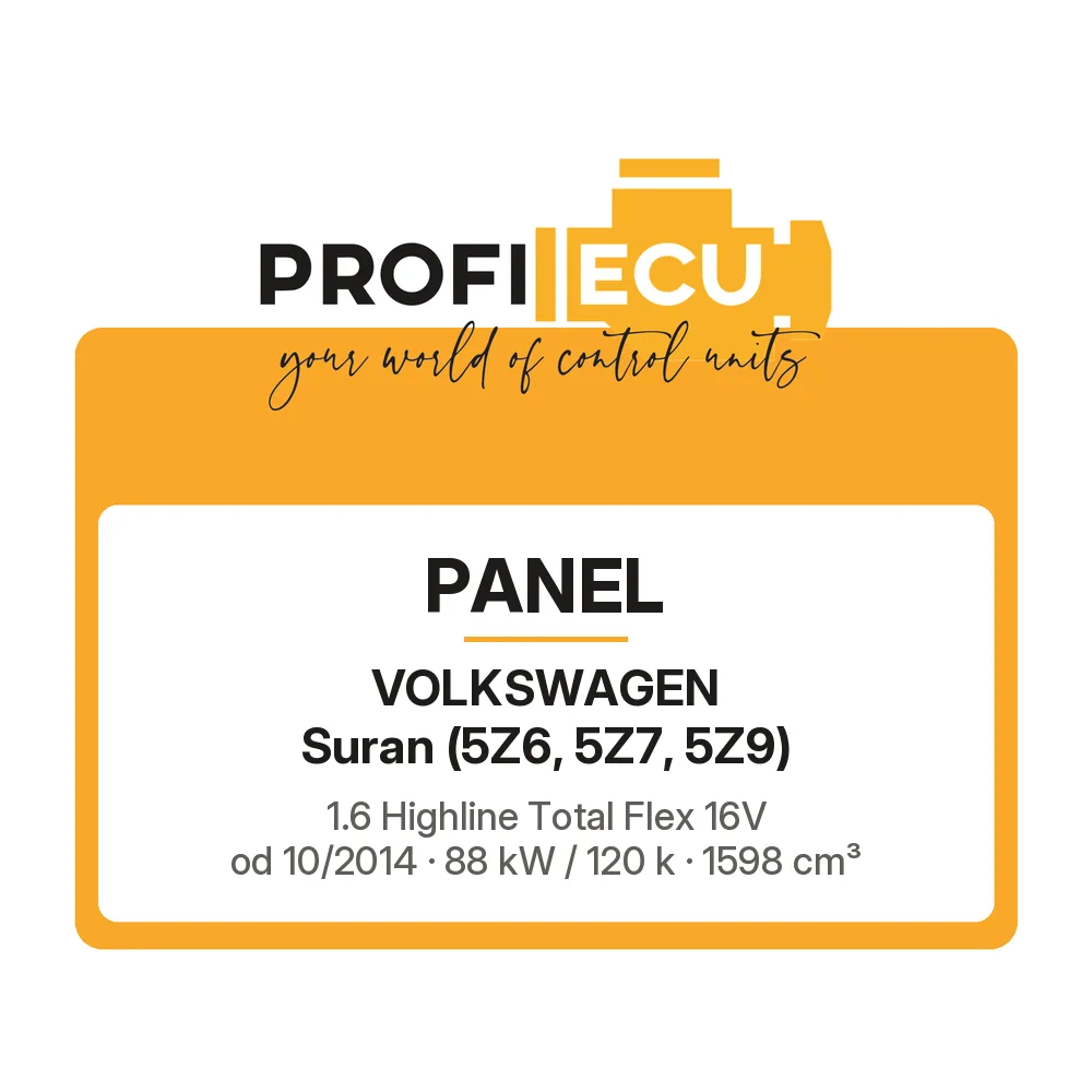 Etiketa ProfiECU: Panel pro Volkswagen Suran 1.6 Highline Total Flex 16V 88 kW