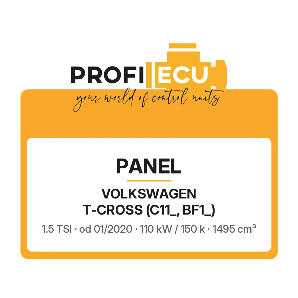 Etiketa ProfiECU: Panel pro Volkswagen T-CROSS 1.5 TSI 110 kW