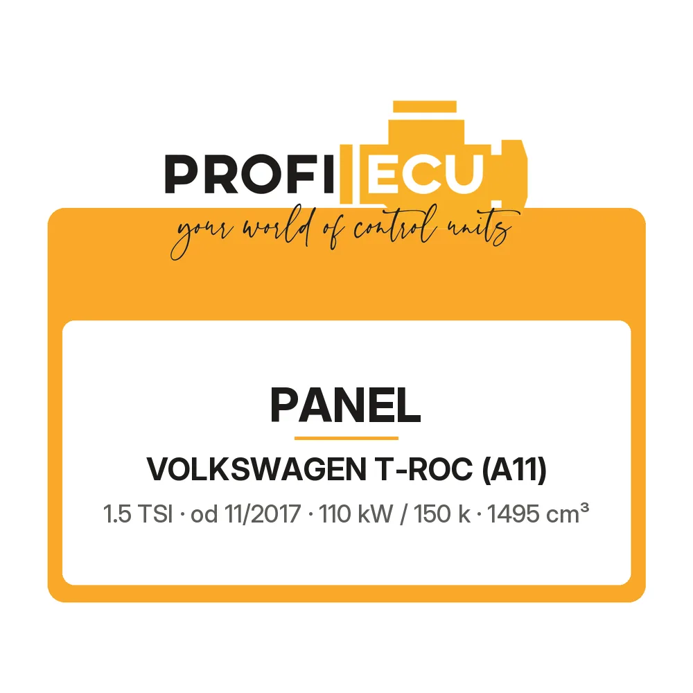 Etiketa ProfiECU: Panel pro Volkswagen T-ROC 1.5 TSI 110 kW