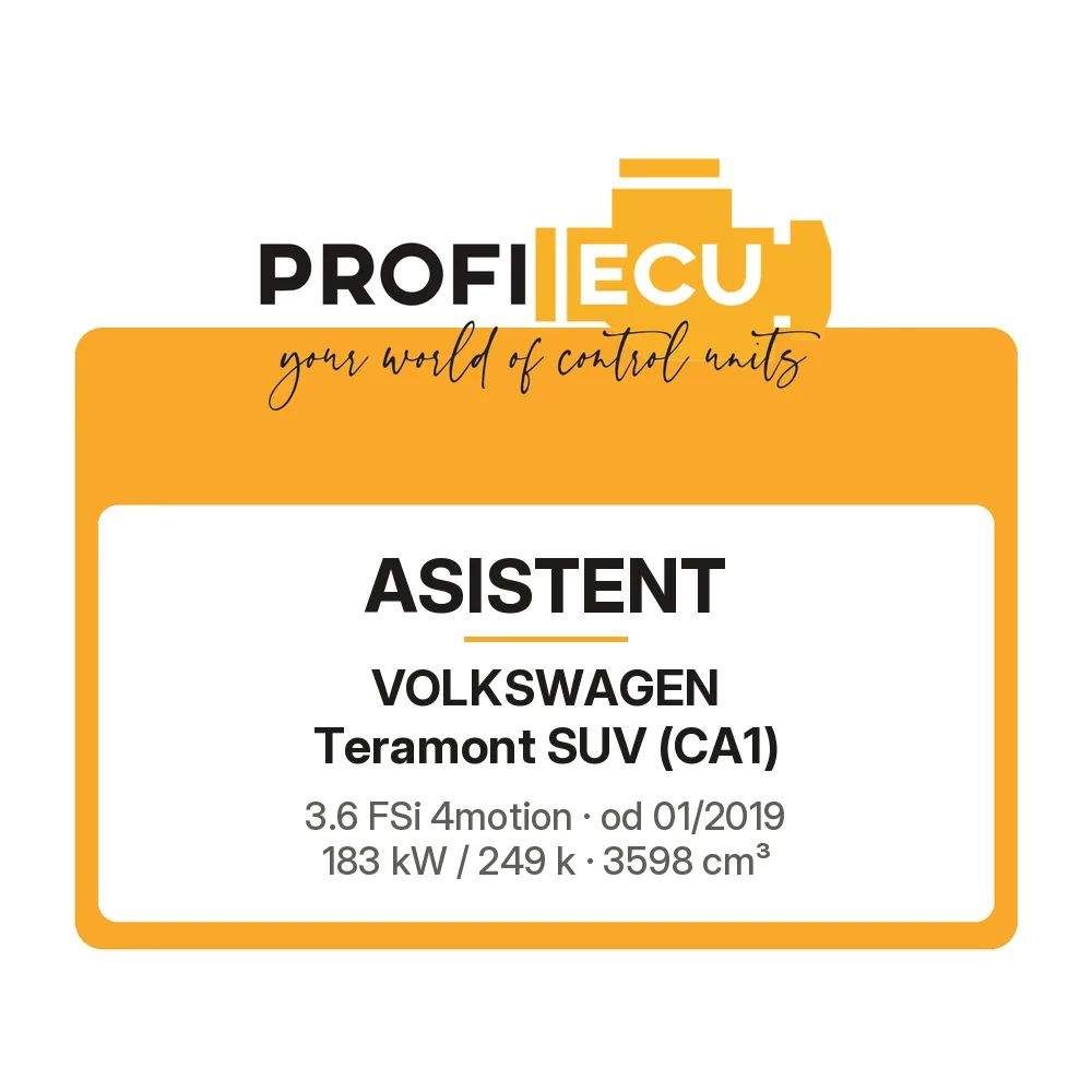 Etiketa ProfiECU: ASISTENT pro Volkswagen Teramont SUV 3.6 FSi 4motion 183 kW