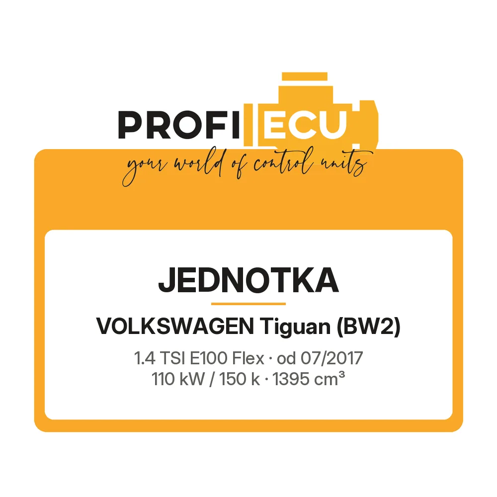 Etiketa ProfiECU: Jednotka pro Volkswagen Tiguan 1.4 TSI E100 Flex 110 kW