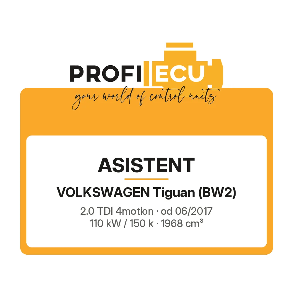 Etiketa ProfiECU: ASISTENT pro Volkswagen Tiguan 2.0 TDI 4motion 110 kW