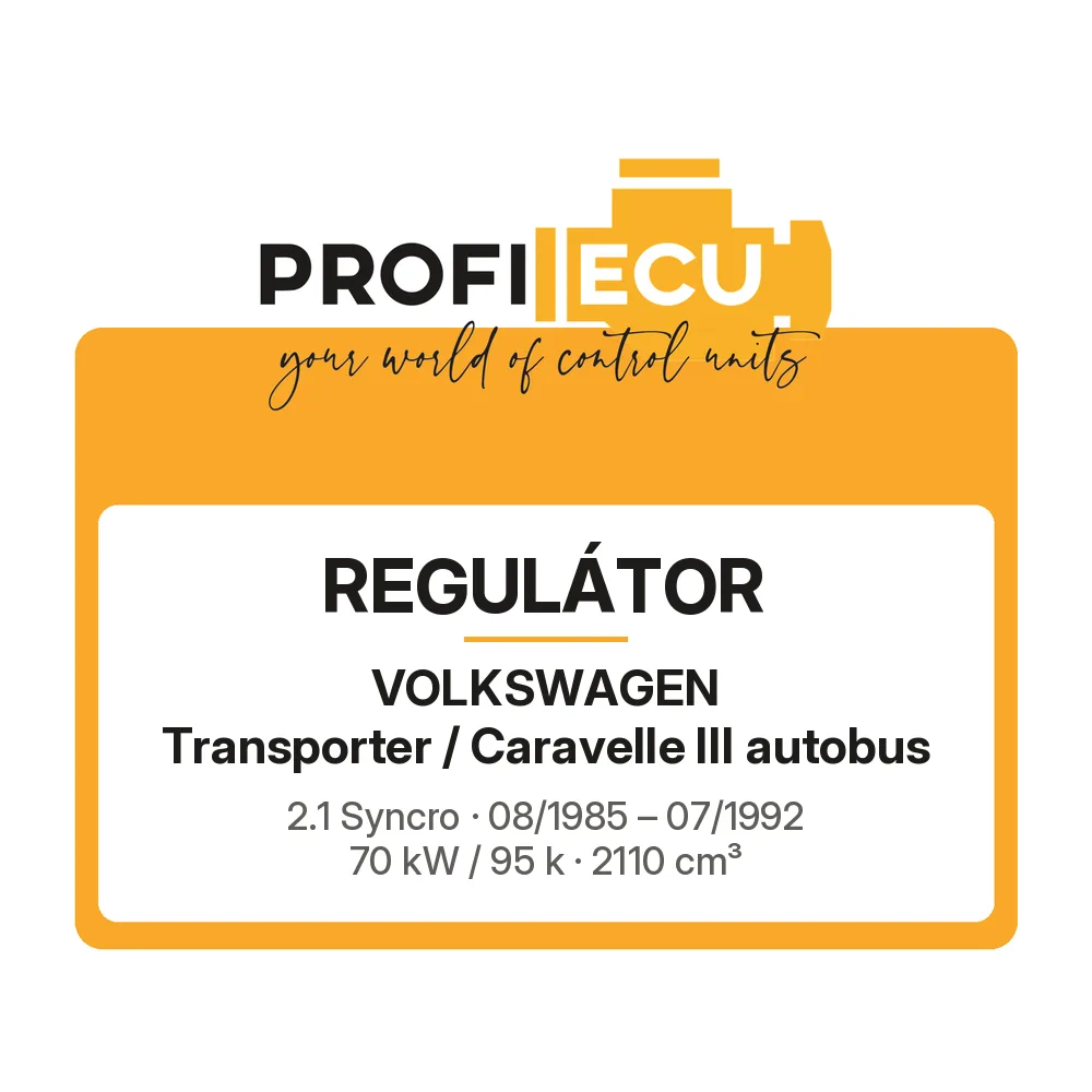 Etiketa ProfiECU: Regulátor pro Volkswagen Transporter / Caravelle III autobus 2.1 Syncro 70 kW
