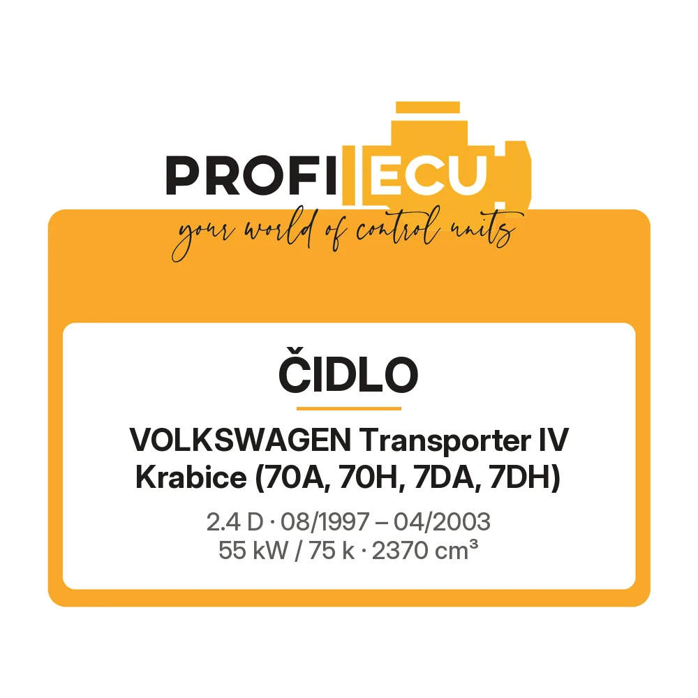 Etiketa ProfiECU: Čidlo pro Volkswagen Transporter IV Krabice 2.4 D 55 kW