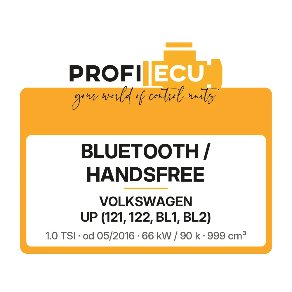 Etiketa ProfiECU: Bluetooth / Handsfree pro Volkswagen UP 1.0 TSI 66 kW
