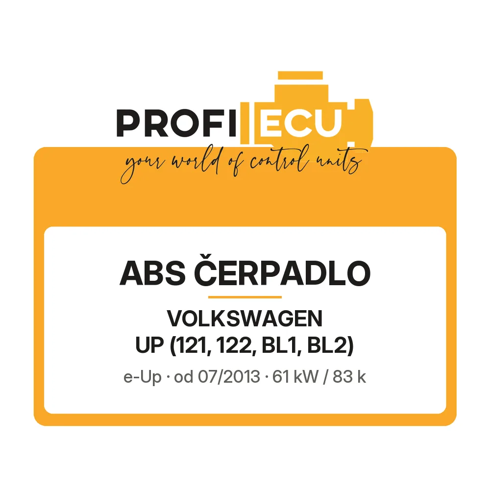 Etiketa ProfiECU: ABS čerpadlo pro Volkswagen UP e-Up
