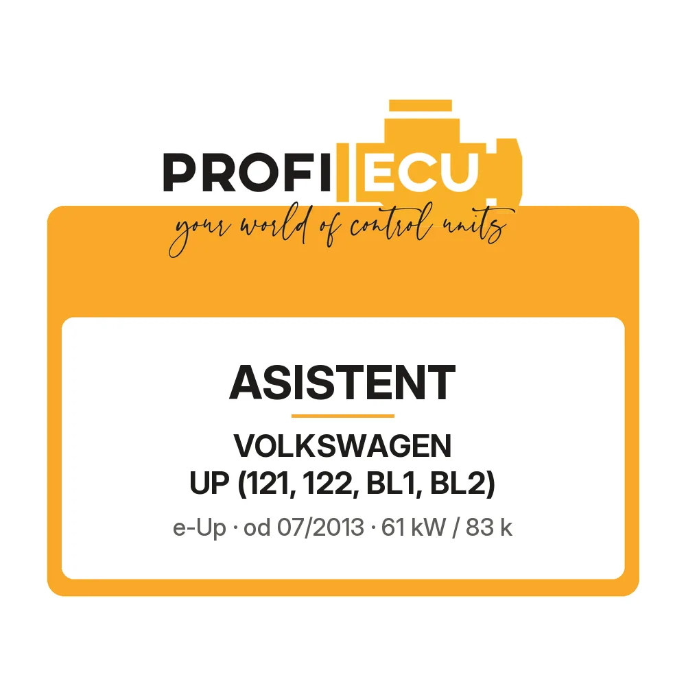 Etiketa ProfiECU: ASISTENT pro Volkswagen UP e-Up