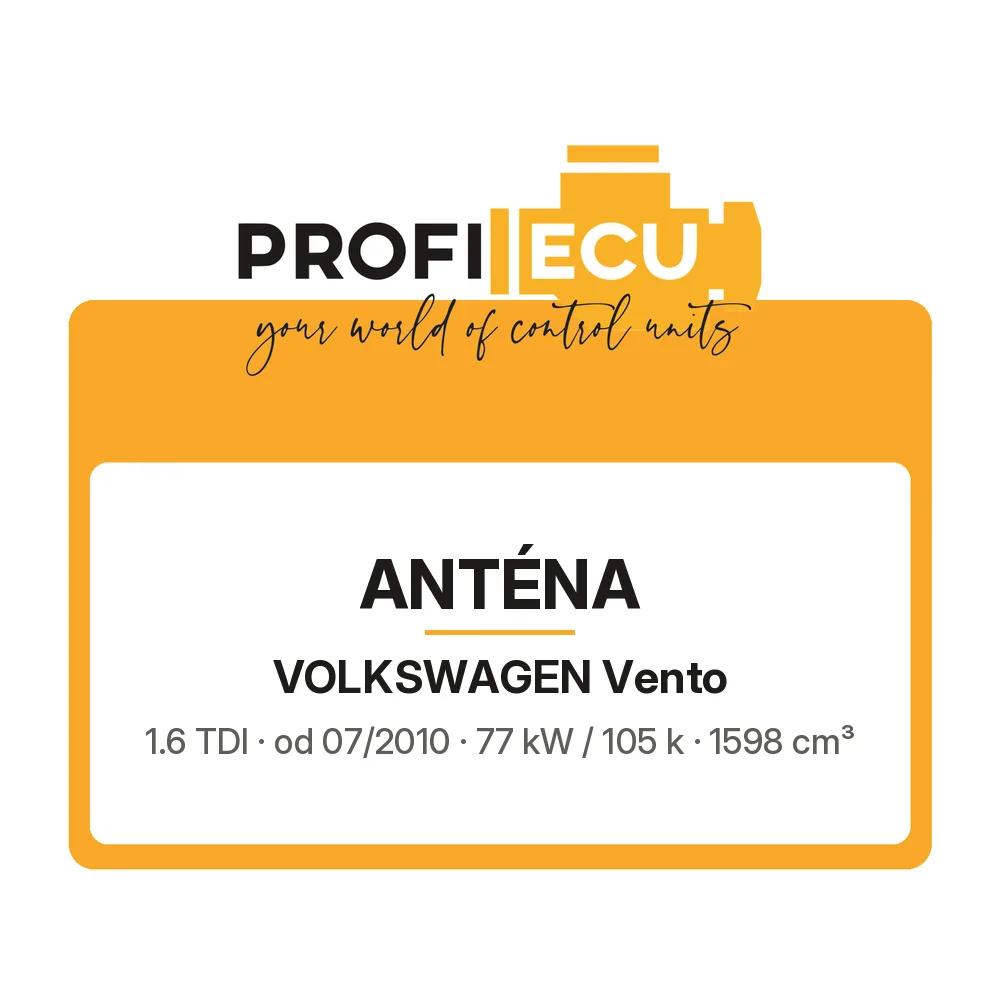 Etiketa ProfiECU: Anténa pro Volkswagen Vento 1.6 TDI 77 kW