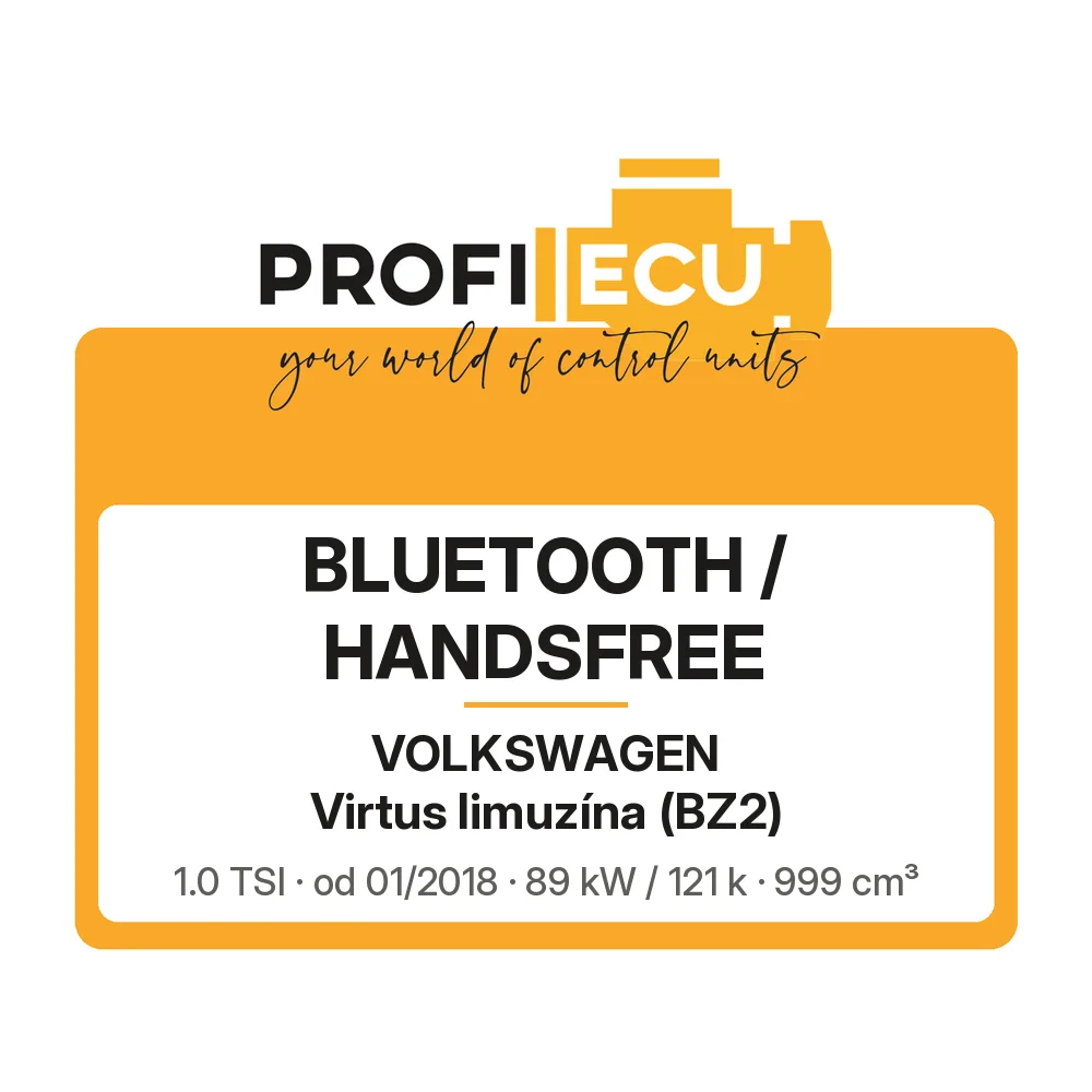 Etiketa ProfiECU: Bluetooth / Handsfree pro Volkswagen Virtus limuzína 1.0 TSI 89 kW